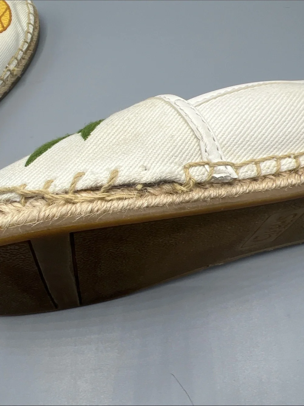Circus by Sam Edelman Cream Espadrilles with Pineapple & Palm Embroidery
